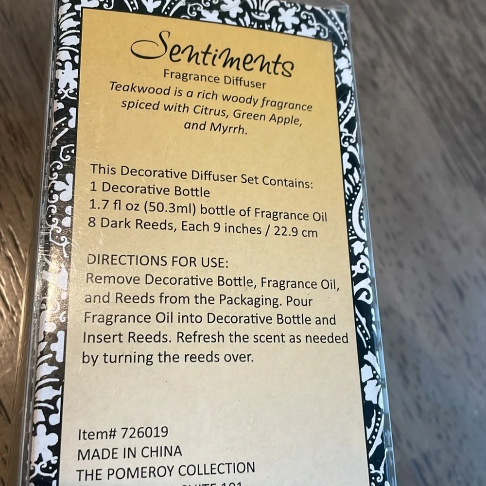 San Miguel Teakwood Sentiments Fragrance Diffuser - Picture 7 of 9